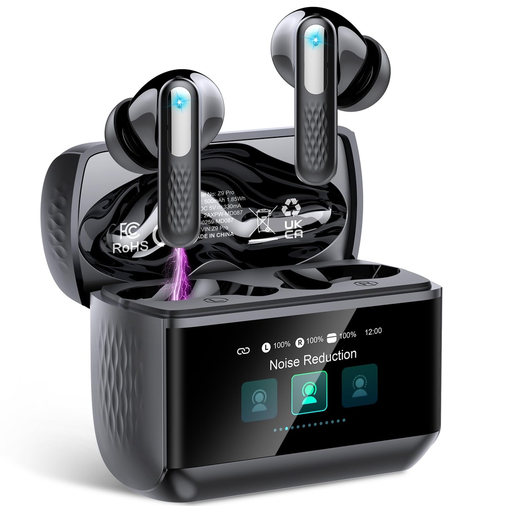 ZYHKON Wireless Earbuds, 2026 Bluetooth 5.4 Headphones In Ear with ANC/ENC Noise Cancelling
