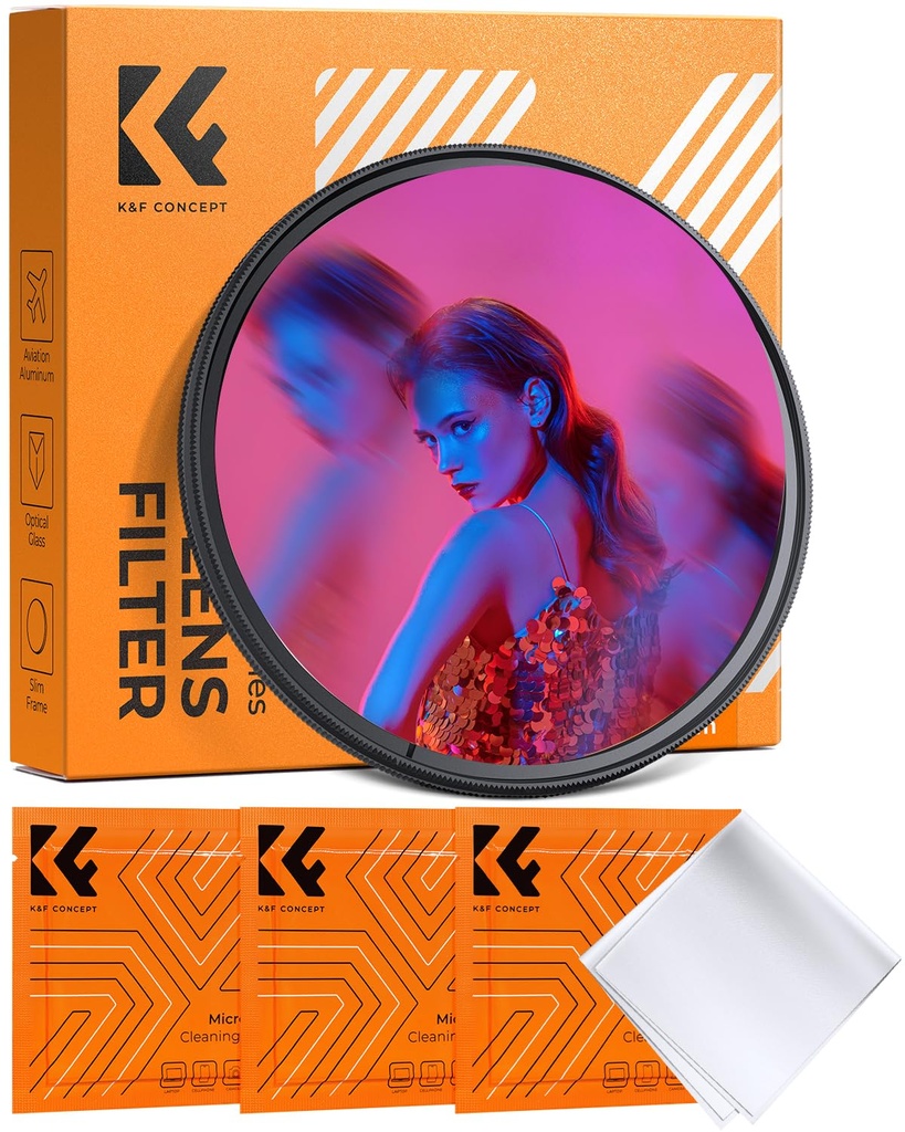 K&F CONCEPT 77mm Bilateral Motion Blur Effect Filter Optical Glass Prism Special Effect Cam