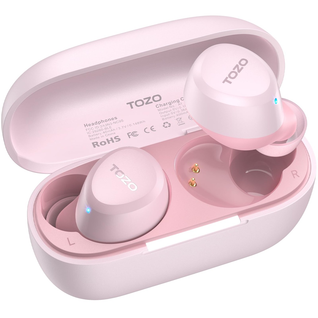 TOZO A1 Wireless Earbuds, Bluetooth 5.3 Earphones, Support APP EQ Setting, 32H Long Playtime
