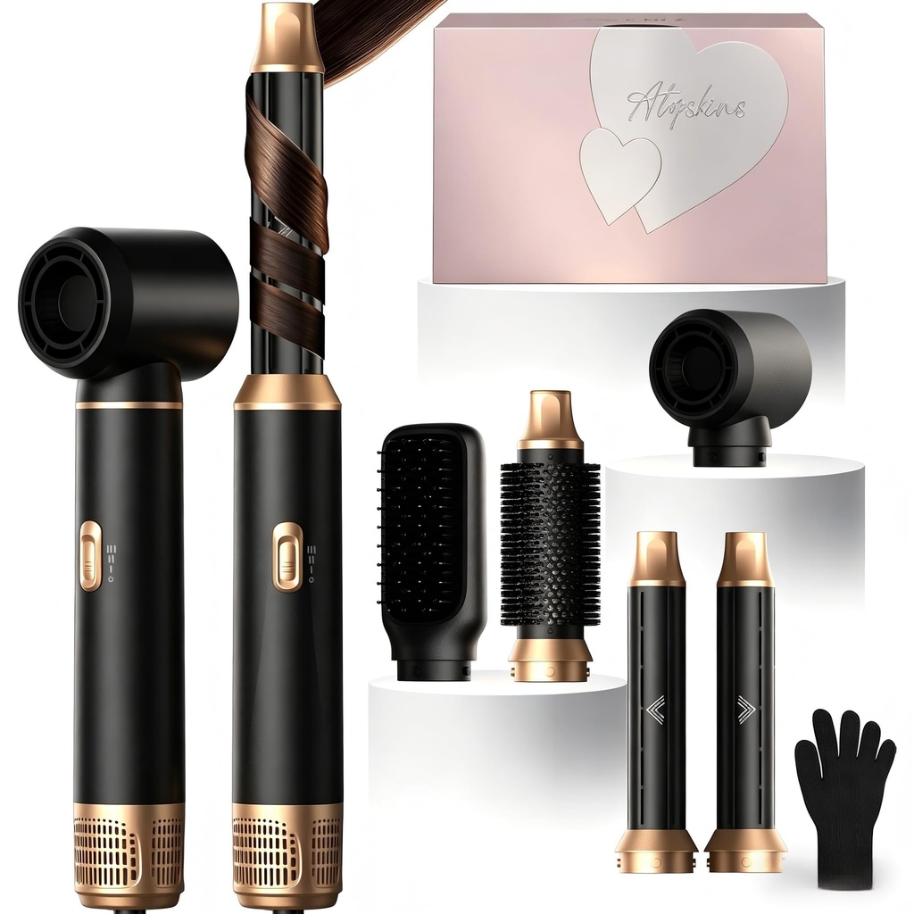 Pro Hair Styler Airbrush 5 in 1 Airstyler 5 in 1 Atopskins Magic Styler Hair Styler Hair Dryer