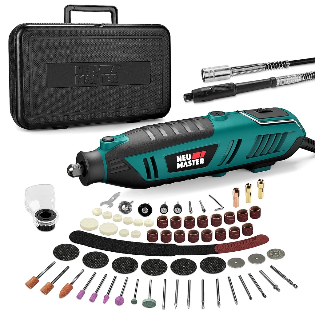 NEU MASTER 180W Rotary Tool Kit, Multi Electric Rotary Tools with 160 Accessories
