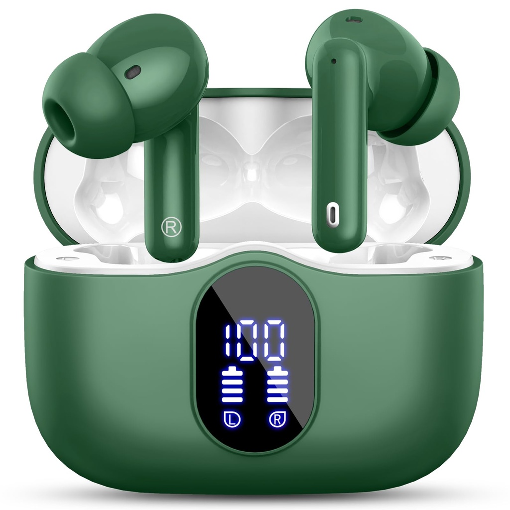 Wireless Earbuds, Bluetooth 5.4 Headphones In Ear with 4 ENC Noise Cancelling Mic, 2026 Blu