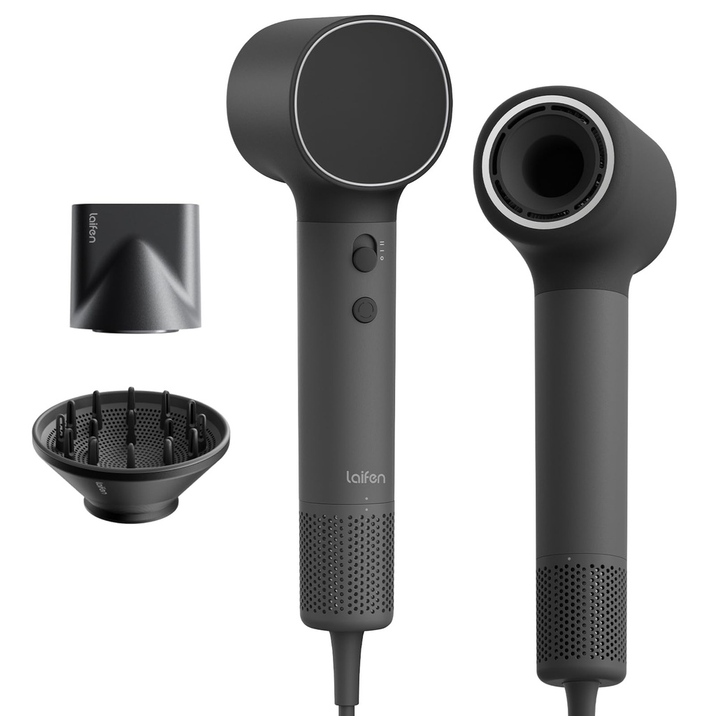Laifen Neo High-Speed Hair Dryer, 110,000 RPM Brushless Motor, 200M Negative Ions for Fast