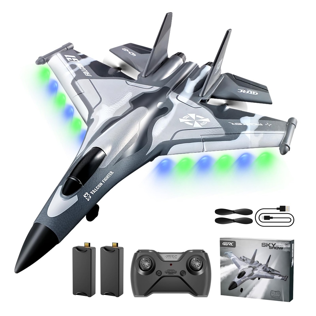 4DRC G1 RC Plane with 2 Take-off Modes, 2 Batteries and Light, 2.4GHz 4 Channel