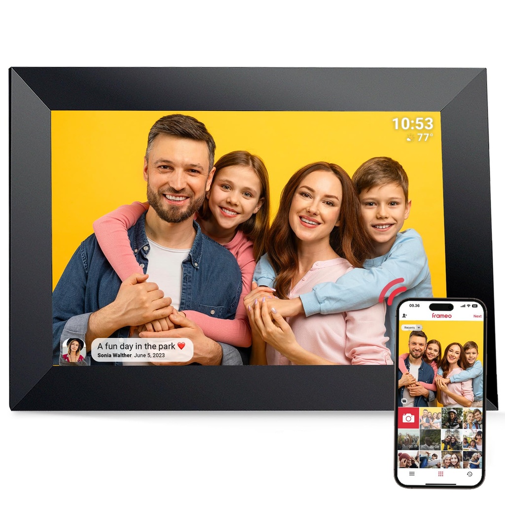 Frameo Digital Picture Frame VESWWE 10.1 IN Digital Photo Frame WiFi 1280x800 IPS Touch Scre