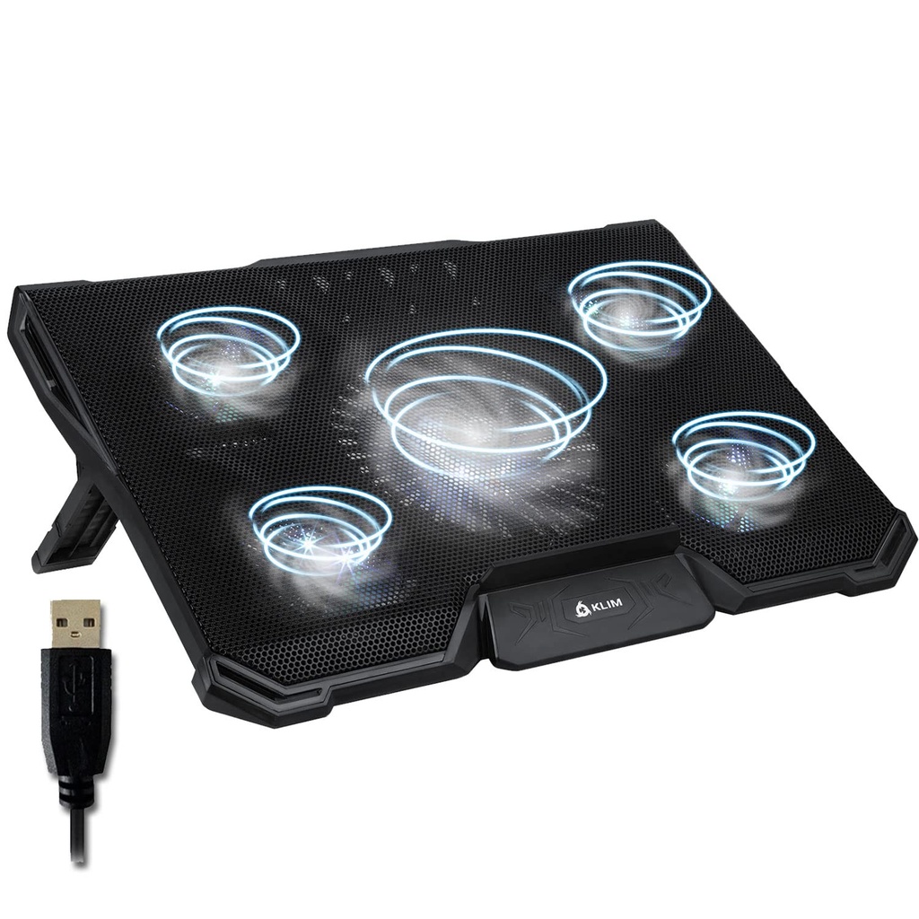 KLIM Cyclone - Laptop Cooling Pad - XL Laptop Cooler With 5 Fans - Compatible with PS5 PS4
