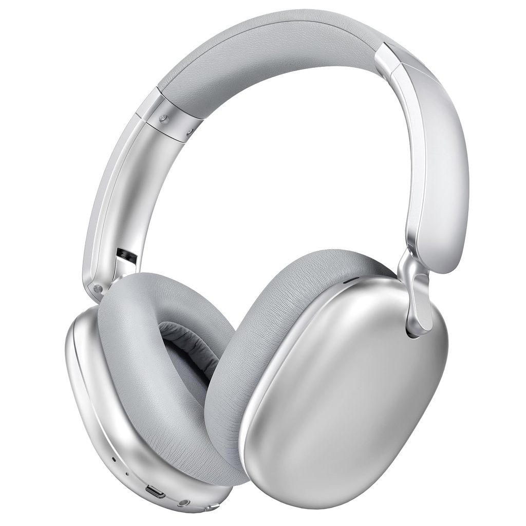 RORSOU C6 Active Noise Cancelling Headphones, Wireless Over Ear Bluetooth Headphones, 60H 