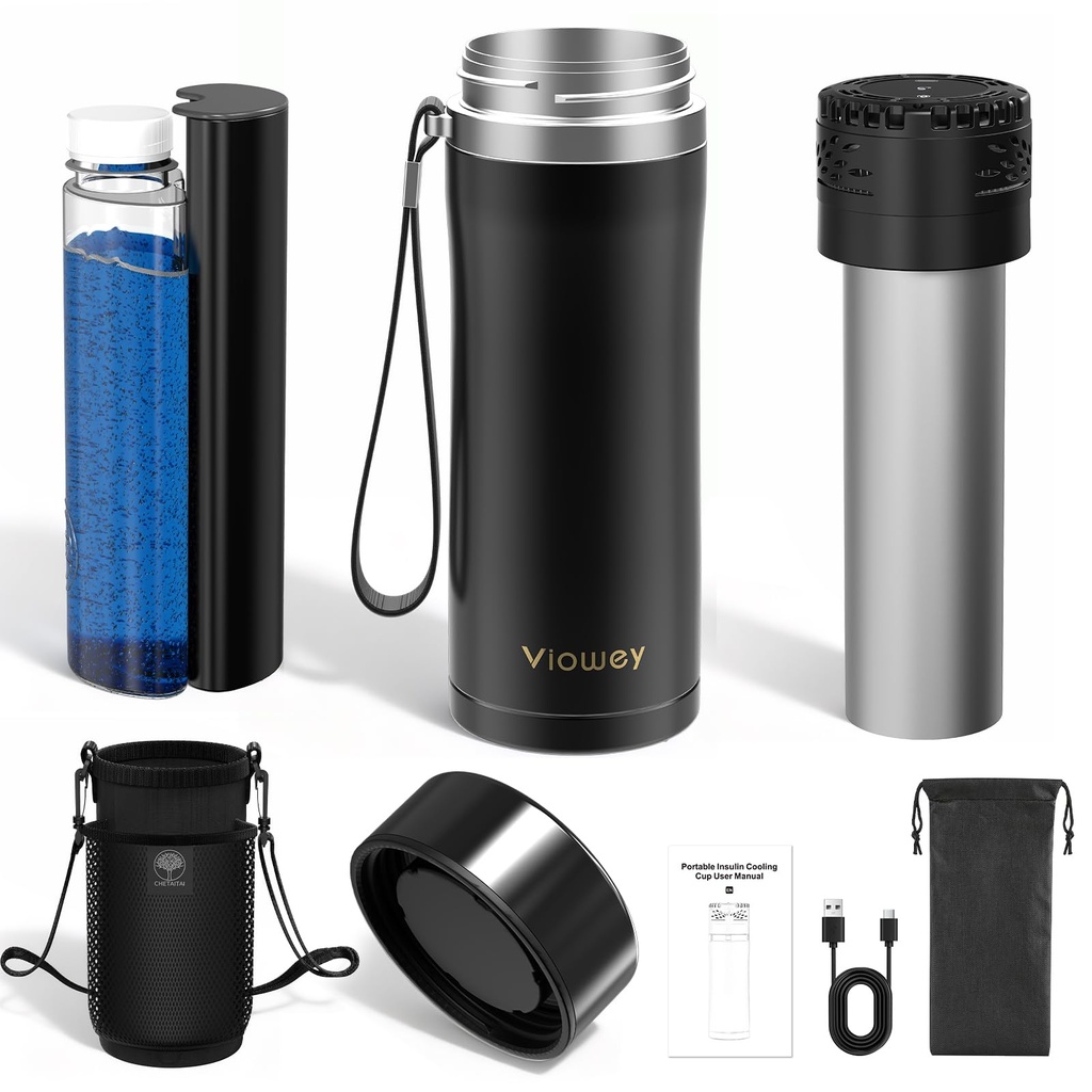 Electric Insulin Cooler Travel Case TSA Approved, Portable Insulin Refrigerator with USB 