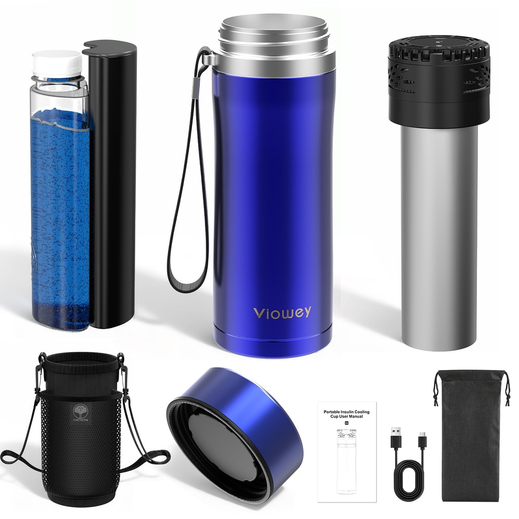 Electric Insulin Cooler Travel Case TSA Approved, Portable Insulin Refrigerator with USB 