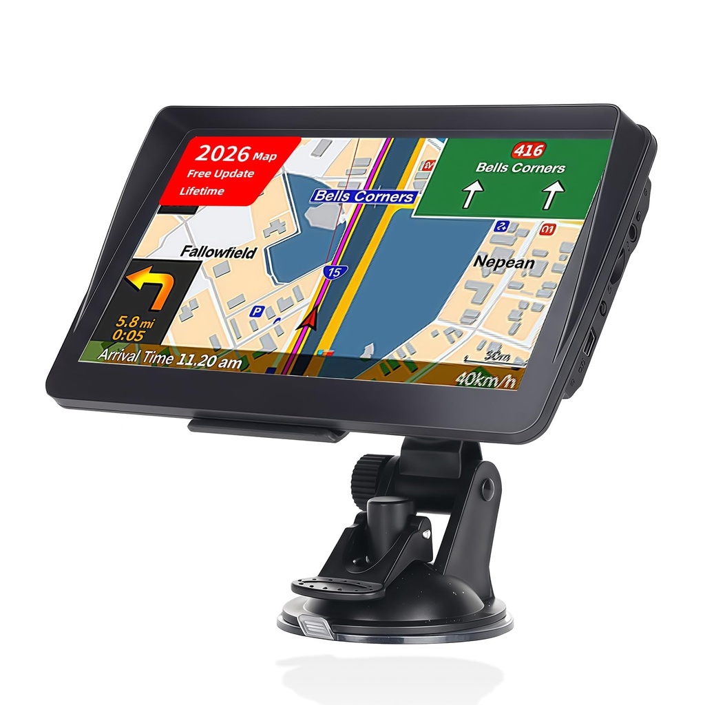 IGEAIIE 7 Inch Sat Nav for Car, HGV Truck, HD GPS Navigation System with UK & Europe Maps 