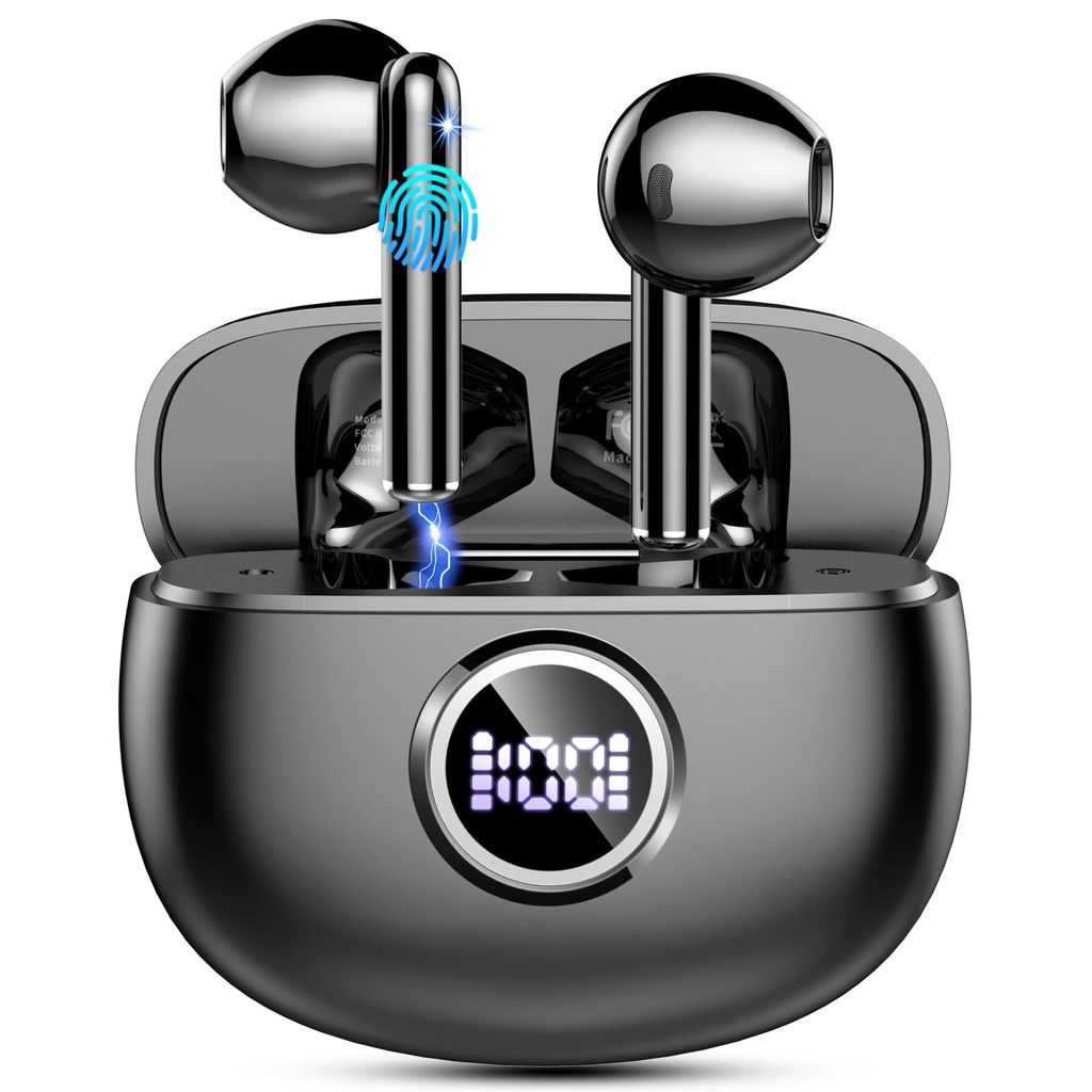 Wireless Earbuds, 2025 Bluetooth 5.3 Headphones in Ear with ENC Noise Cancelling Mic, Wirel