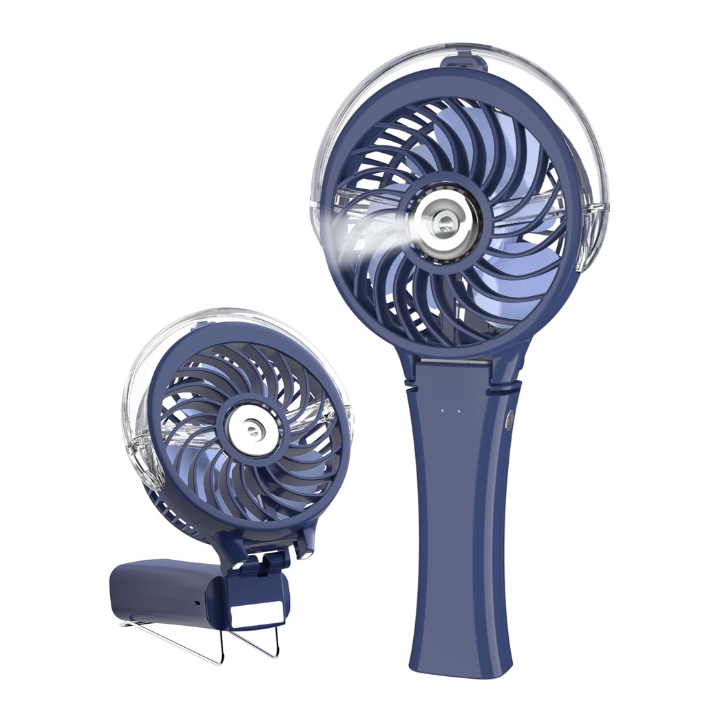 HandFan Upgraded Portable Handheld Misting Fan, Rechargeable Personal Mister Fan, Spray Wat