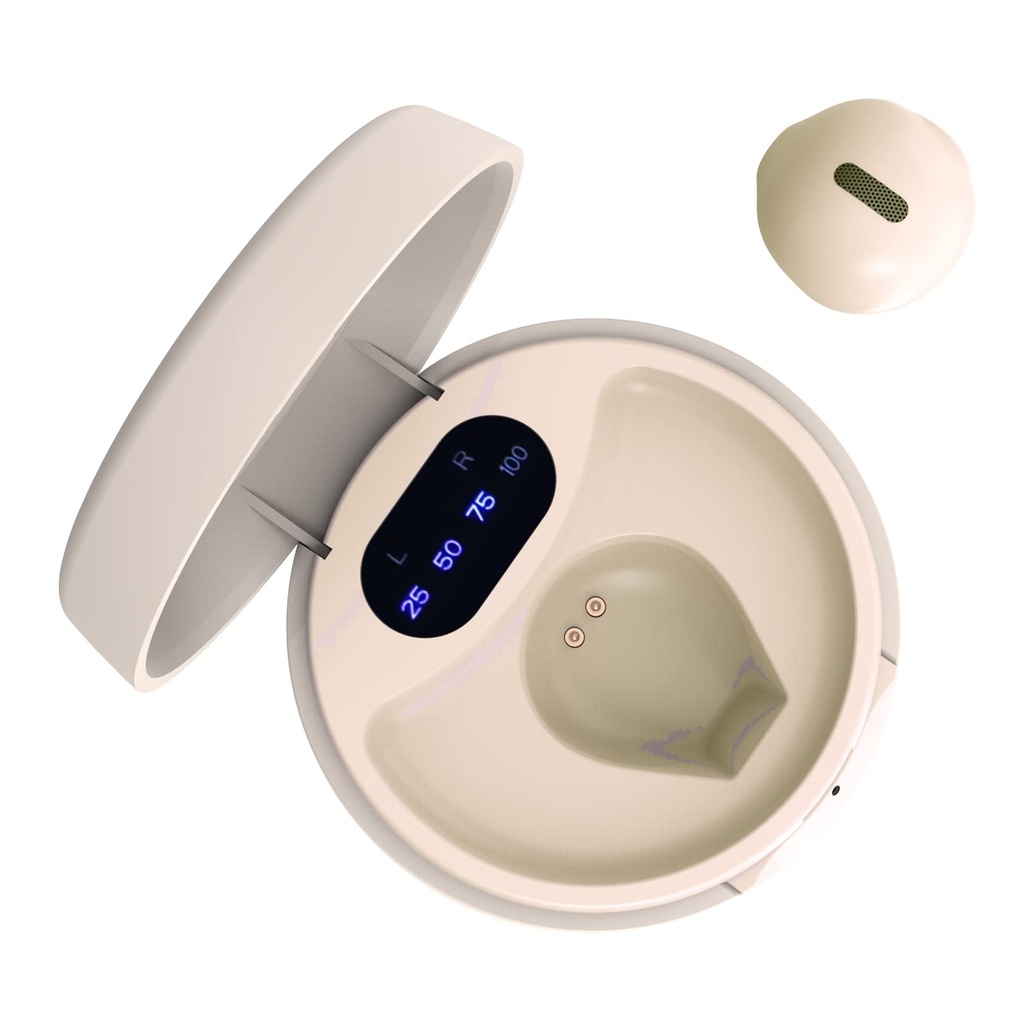 eleror Invisible Wireless Blue Tooth Earbuds Mini Earpiece Small Ear Buds Semi in-Ear Headp