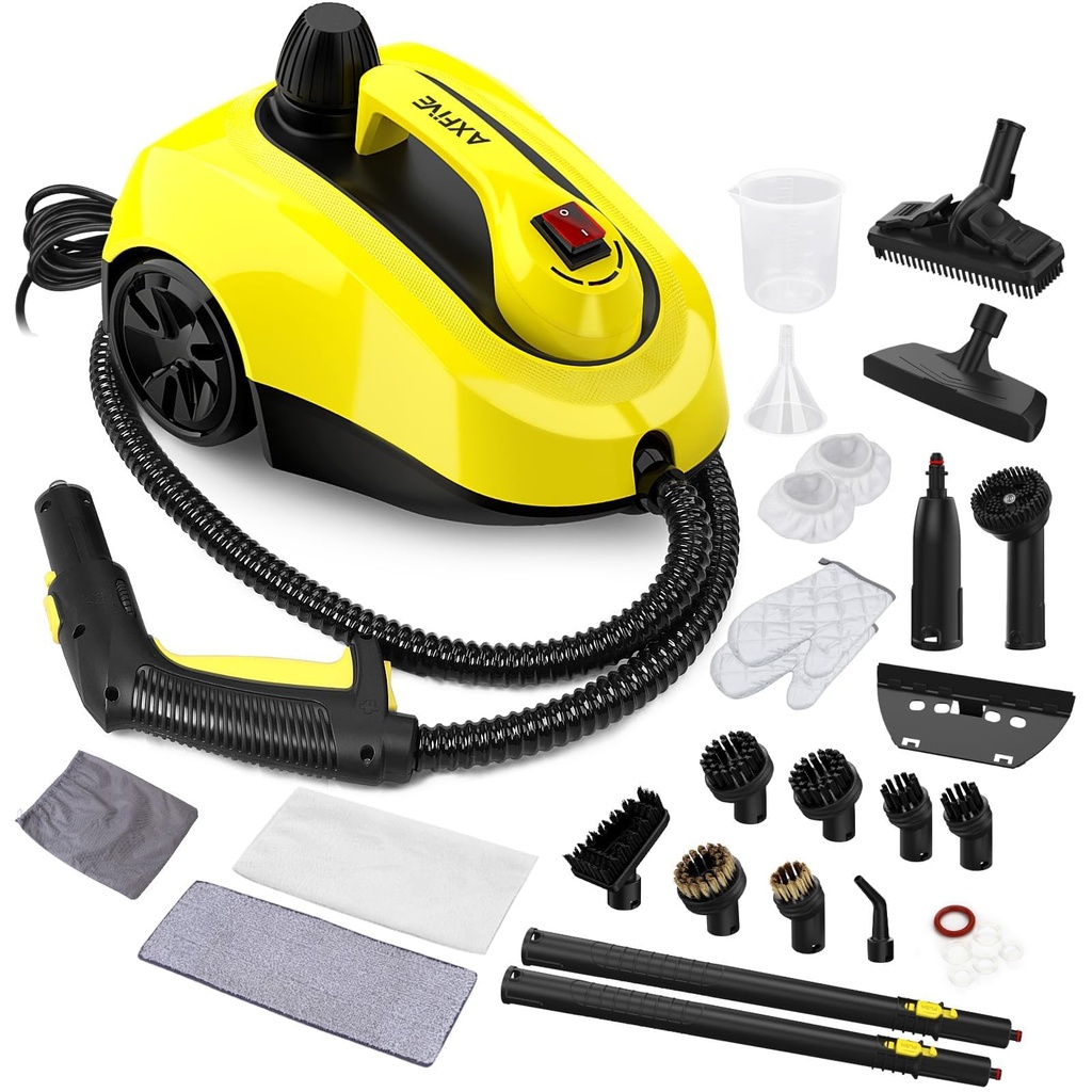 AXFIVE Steam Cleaners,Steam Mops for Floor Cleaning,Steam Mop with 26-Piece Accessories,5 M