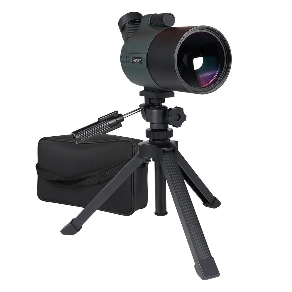 Svbony SV41Pro Mini Mak Spotting Scope With SV214Pro Smartphone Adapter, 28-84X80mm Angled