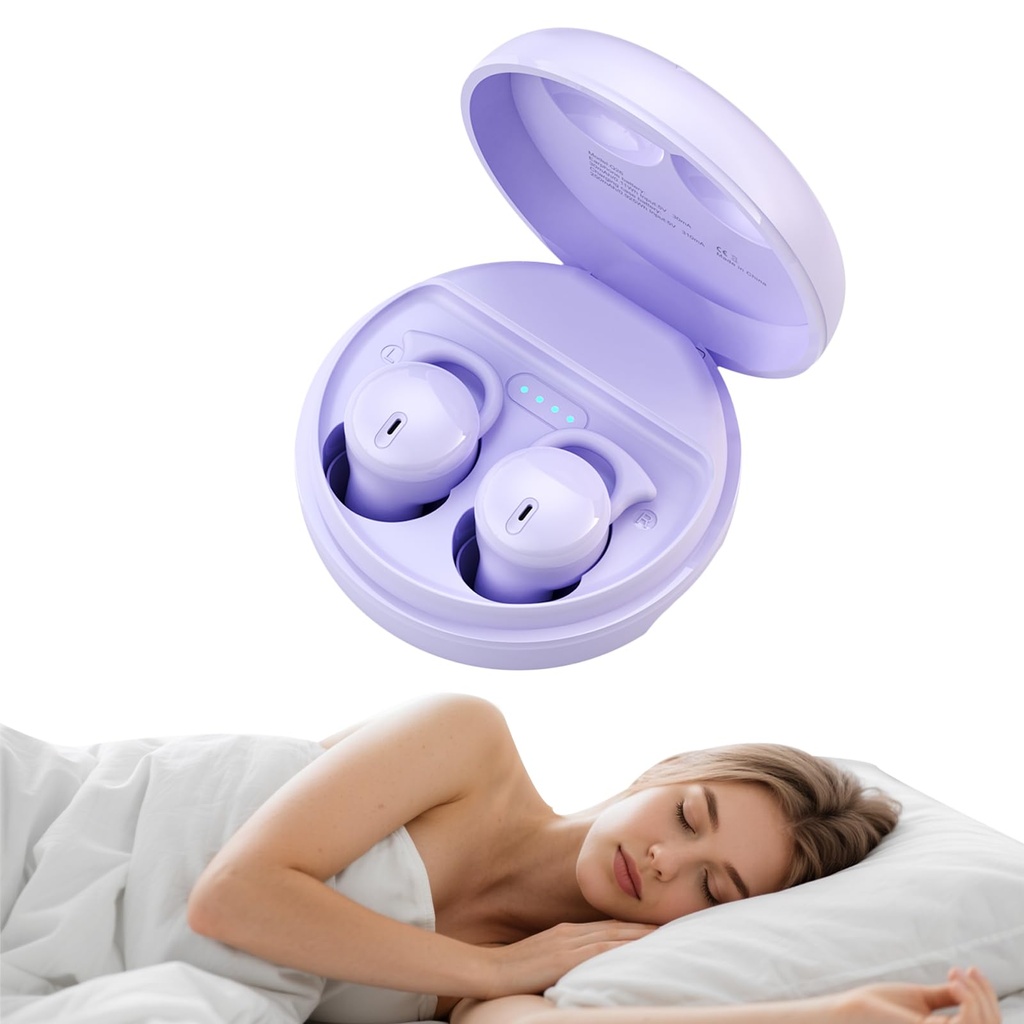 Noise Cancelling Earbuds for Side Sleeping , Soft Bluetooth Sleep Headphones, Spy Earpiece