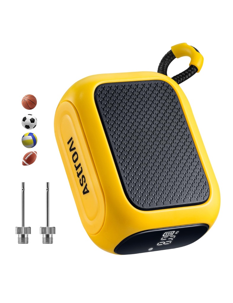 AstroAI Portable Electric Ball Pump - Ultra Fast Inflation, with Digital LCD Display