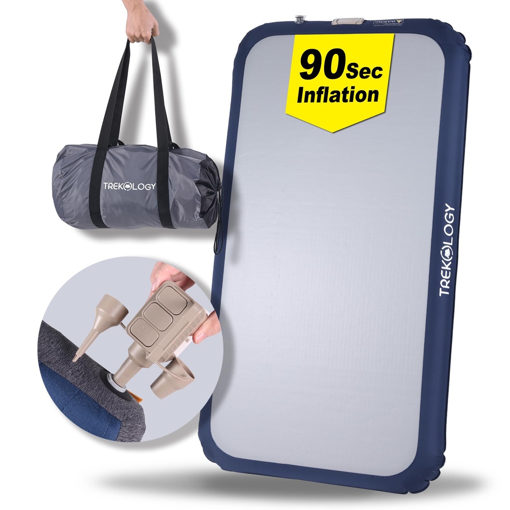 TREKOLOGY Air Mattress with Rapid DC Pump Ã¢Â€Â“ Durable, Leak-Proof Airbed for Home