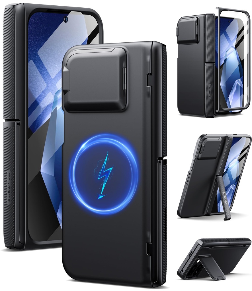 Tongate Magnetic for Pixel 9 Pro Fold Case Compatible with Magsafe, with Camera Cover 