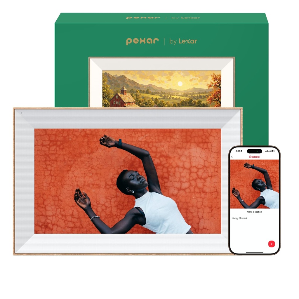 pexar Starlight 15.6" Digital Picture Frame (Powered by Lexar), A Stunning, Large Anti-Glare