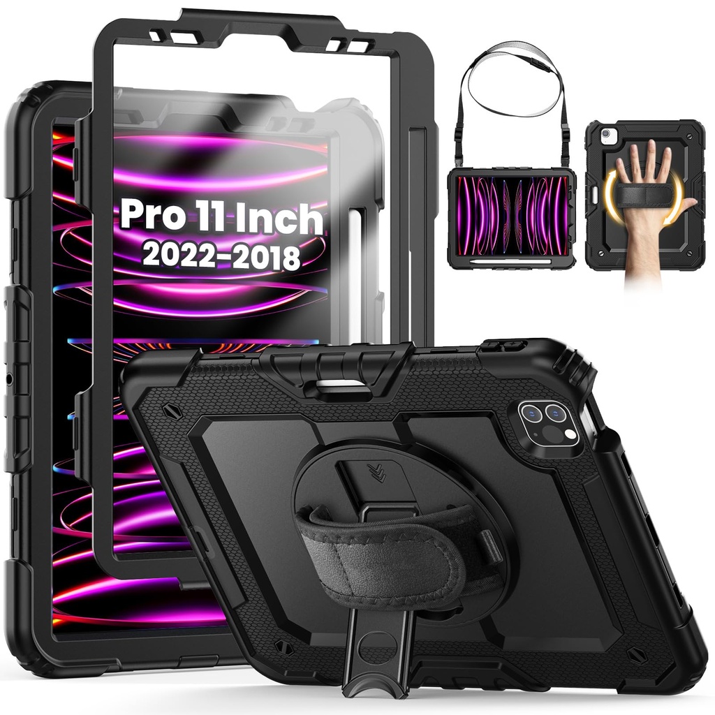 SEYMCY Case for iPad Pro 11 Inch 2022/2021/2020/2018 (NOT Fit 2024 Released Version), Full-