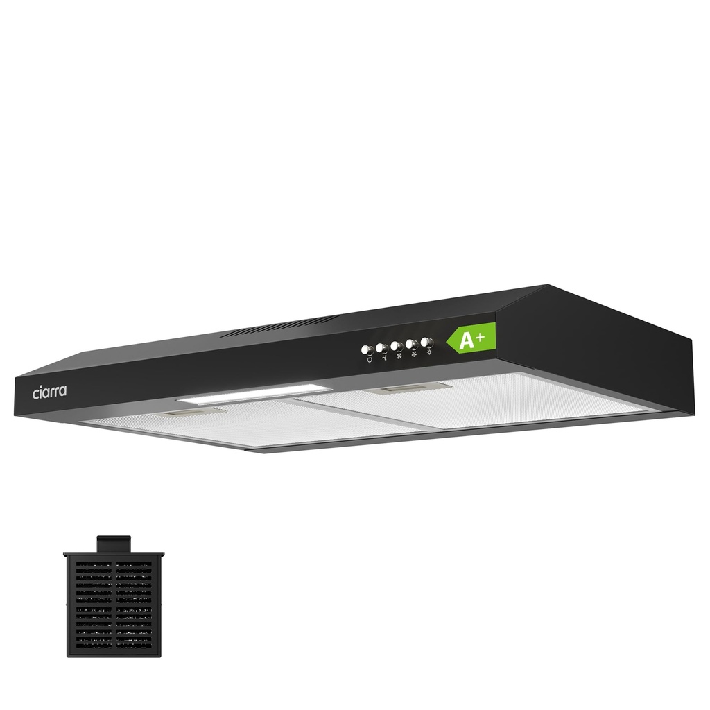 CIARRA ASB6903D 60cm Visor Cooker Hood Undercabinet Hoods Wall Mounted Kitchen Extractor 