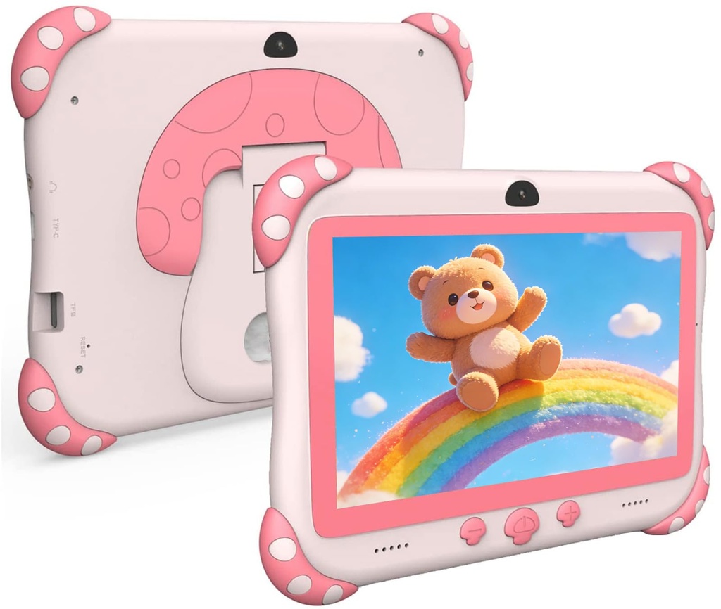 Ascrecem Kids Tablet Android 7 inch Childrens Tablet for Kids with WiFi Dual Camera Parental