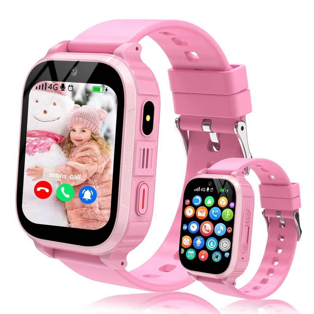 GPS Smart Watch for Kids, IP68 Kids Smart Watch 4G Call/SOS/WiFi Location/Vedio/Voice Chat,