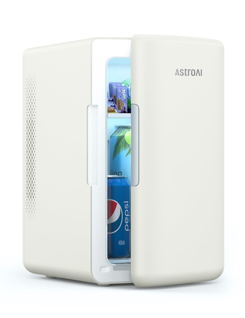 AstroAI Mini Fridge 6 Litre / 8 Can | Cooler and Warmer | AC/DC | Small Fridge for Bedrooms,