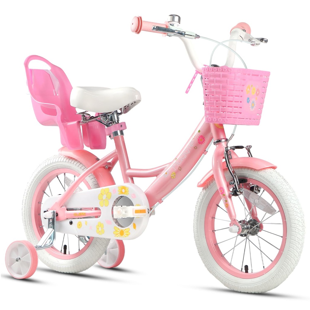 Glerc Maggie 14 Inch Kids Bike for 3 4 5 6 Years Old Little Girls Toddler Bicycles with ith