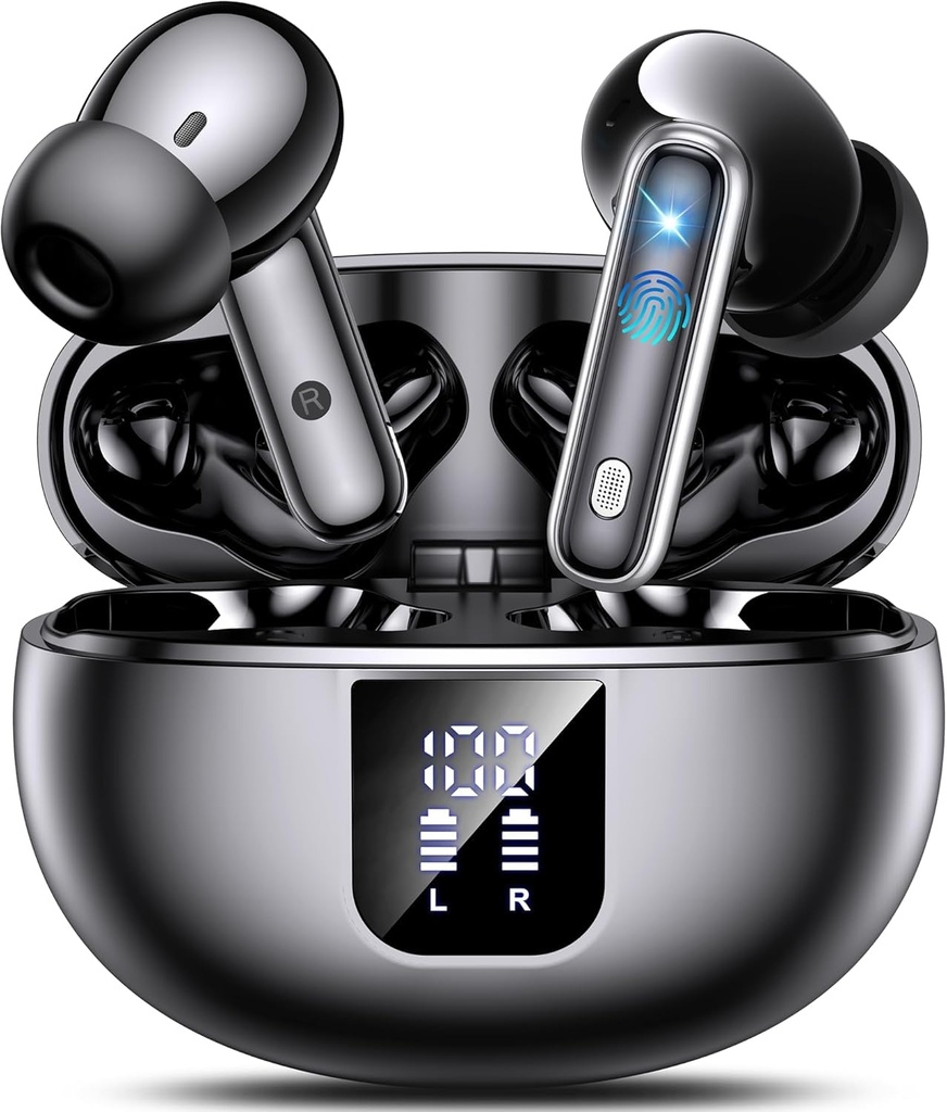 Wireless Earbuds, Earphones in Ear with Dual Noise Cancelling Mic,5.4 Bluetooth Earphones A