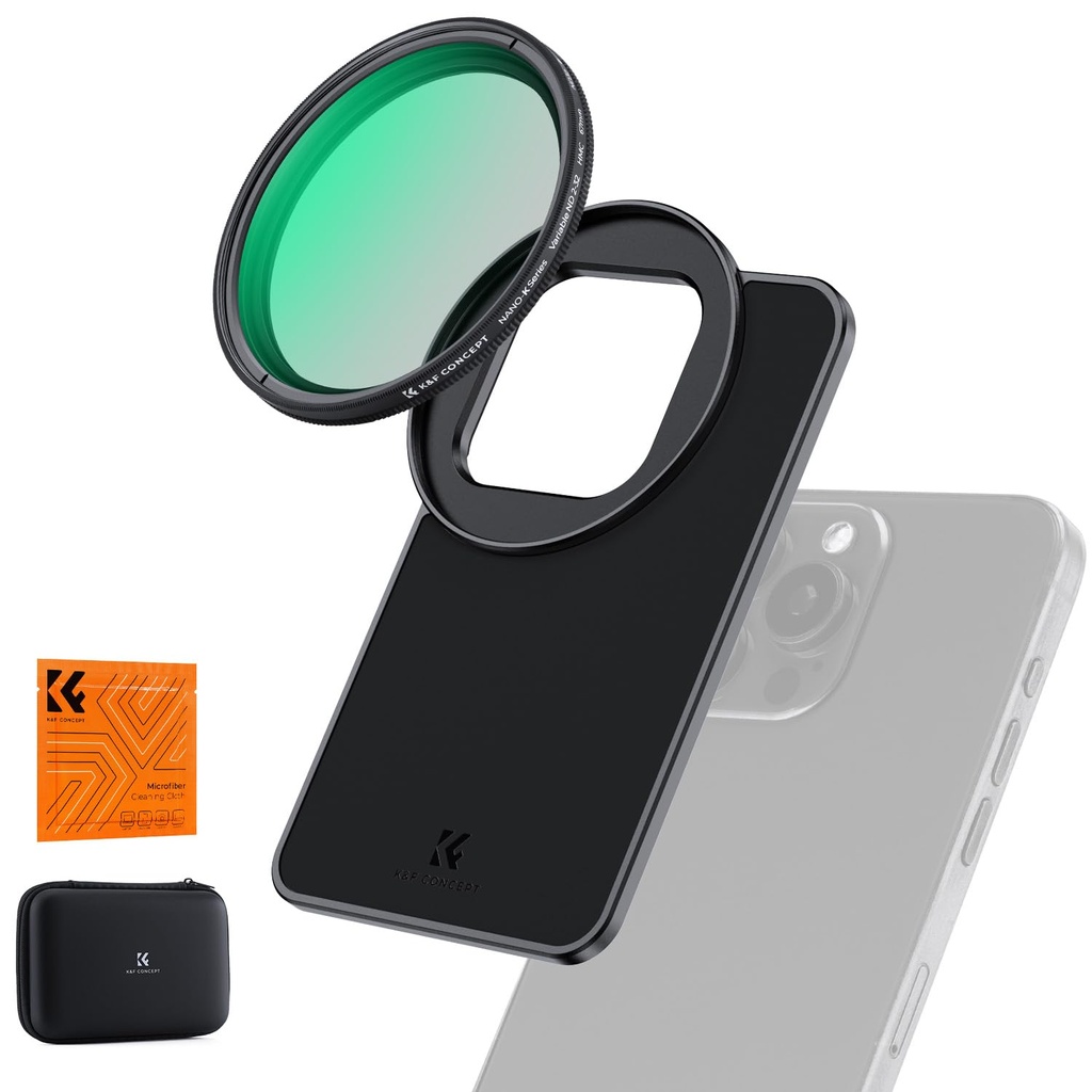 K&F CONCEPT Magnetic Lens Filter Mount Adapter with 67mm Variable ND2-32 Filter Compatible w