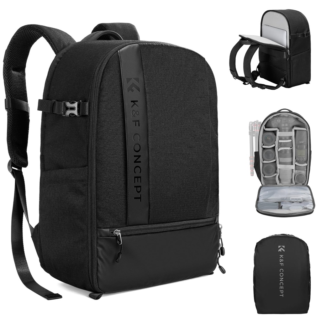 K&F CONCEPT Camera Backpacks for Photographers Travel Bag for Tripod Camera Lence Accessory