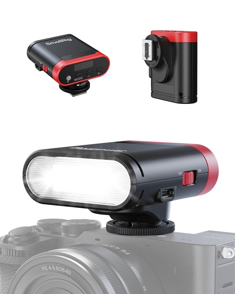 SMALLRIG RS20 Mini Camera Flash for Canon for Sony, GN12 Speedlite Flash for Camera 