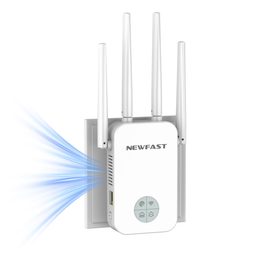 NEWFAST WiFi Range booster 1200Mbps 5GHz&2.4GHz WiFi Booster Range Extender