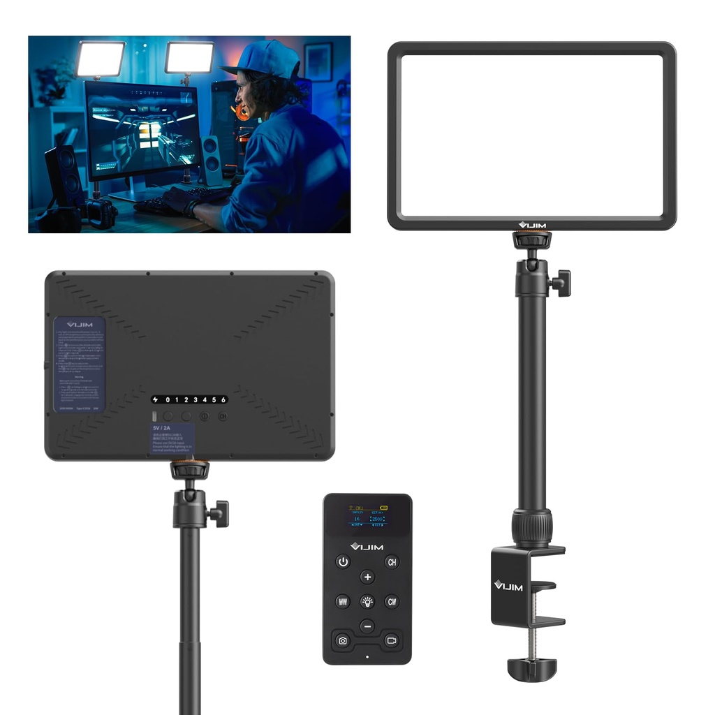ULANZI K20 Key Light LED Video Light with Remote Control, Professional Studio LED Panel 