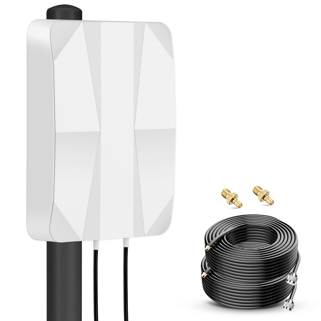 Nelawya 4G LTE 5G Panel Mimo Directional Antenna - 700-2700 | 3300-3800 MHz, Up to 12dBi wi