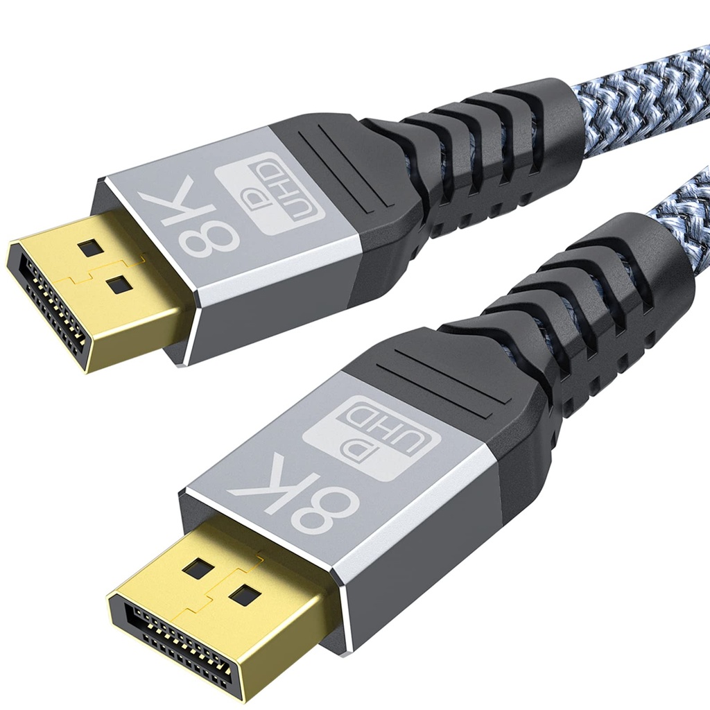 YOJOCK 8K DisplayPort Cable 1.4, DP Cord 3M High Speed [8K@60hz, 4K@144hz, 2K@165Hz, HDR]
