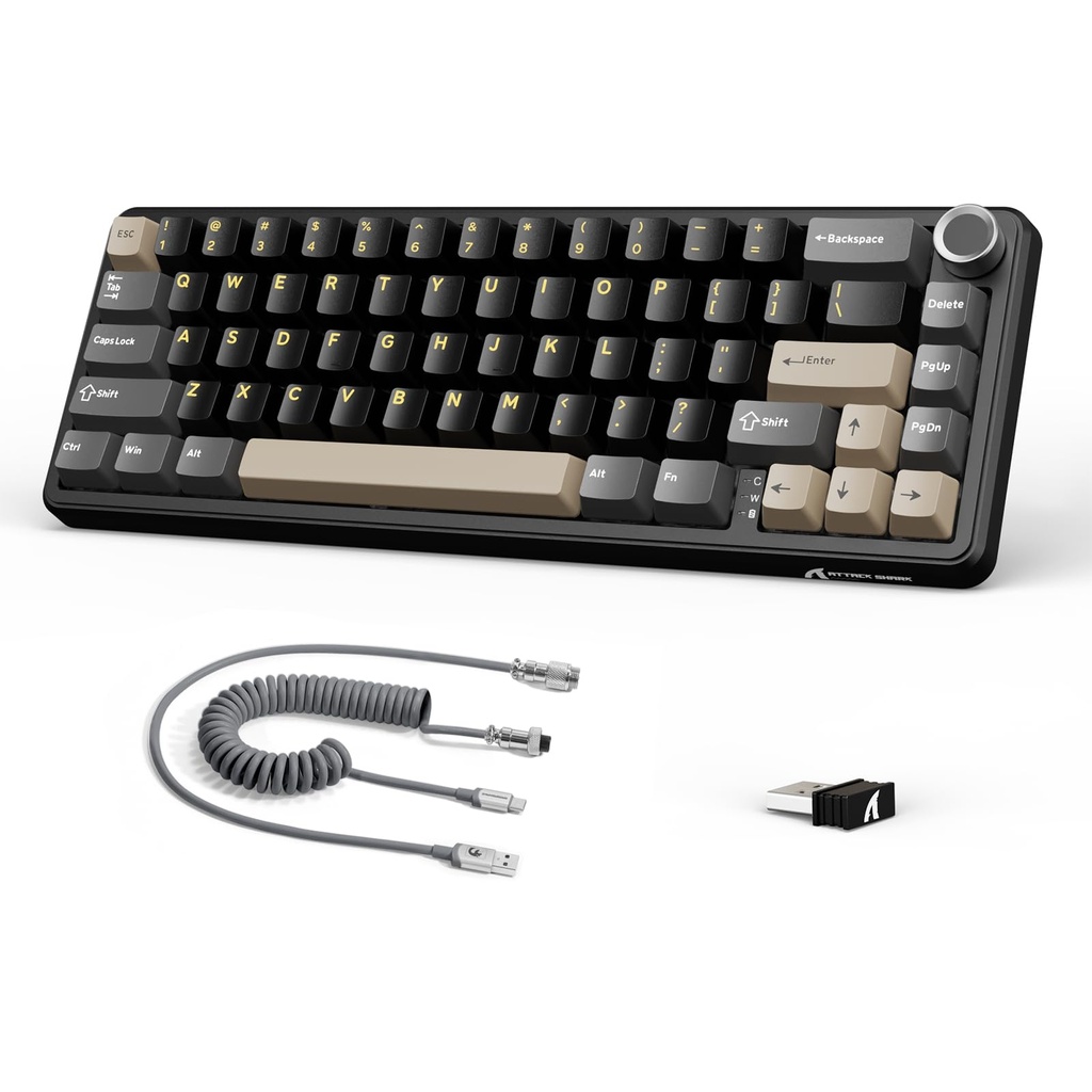 LexonElec x Attack Shark X66 60% Wireless Mechanical Keyboard with Volume Knob
