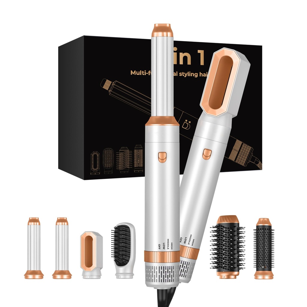 Hair Styler 5 in 1, Air Styler Set with Ionic Hair Dryer, Auto Air Curler, Thermal Brush