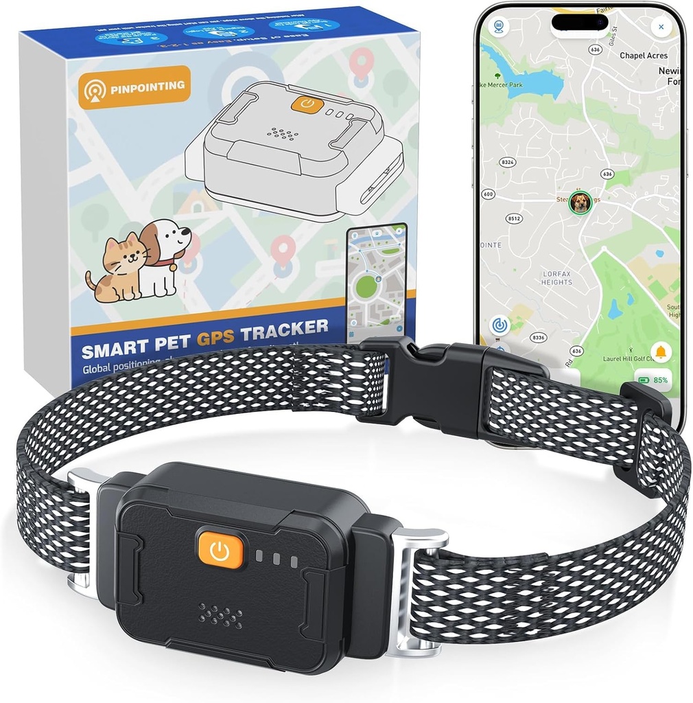 Jewyow Dog Tracker with No Monthly Fees,Virtual Fence & Two-Way Reminders, Pet Activity Tracker