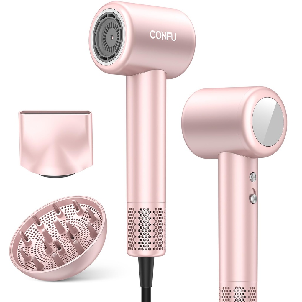 CONFU Hair Dryer,110,000 RPM High-Speed Brushless Motor,200 Million Ionic Hairdryer Fast 