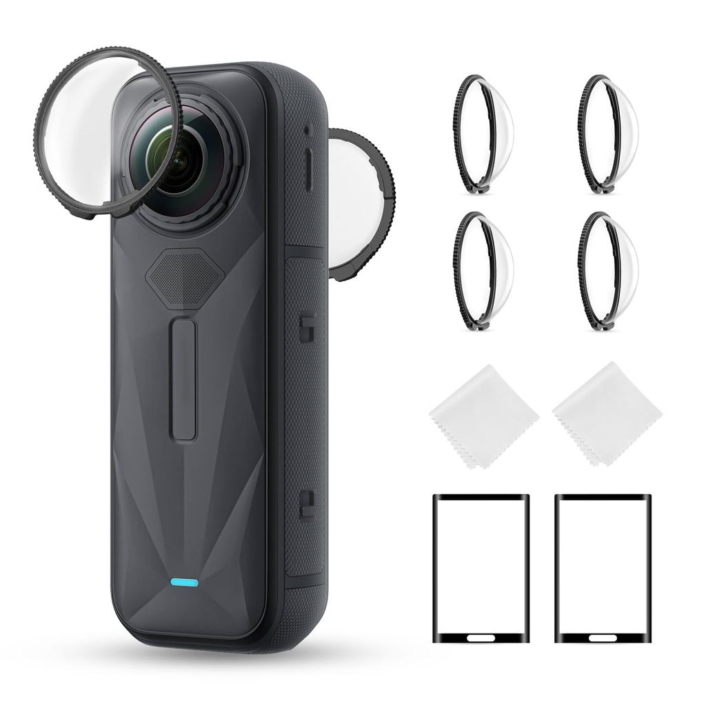 K&F Concept Standard Lens Guards Compatible with Insta360 X5 Accessories, High Transparency