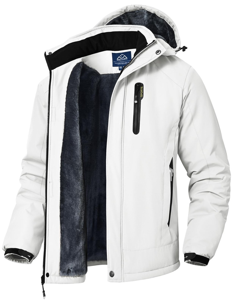 donhobo Men's Waterproof Ski Jackets,Men Winter Hiking Snow Jackets,Outdoor Fleece Walking