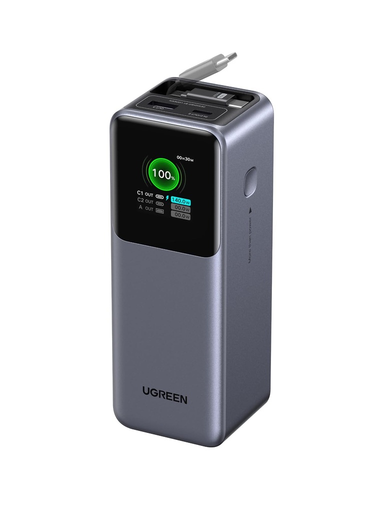 UGREEN Nexode 165W 20000mAh Power Bank Retractable Cable