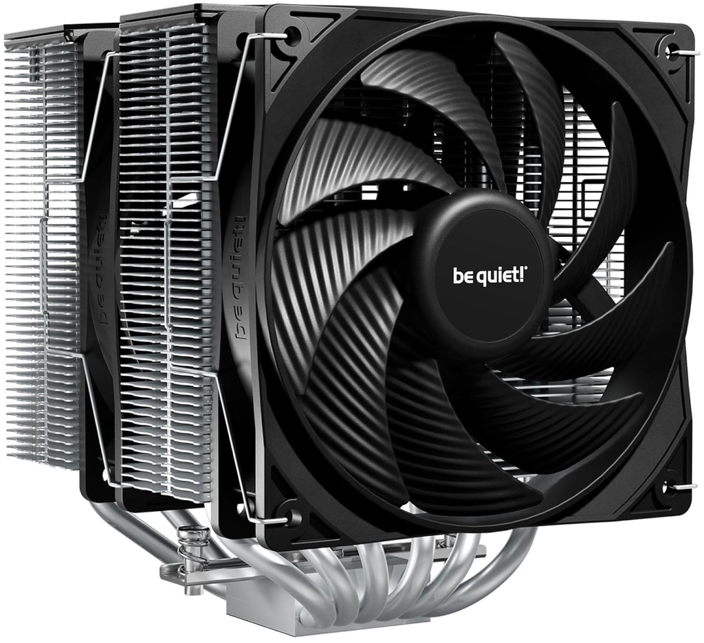 be quiet! Pure Rock Pro 3 Silver Air Cooler, Impressively High Cooling Capacity, 6 High-Per