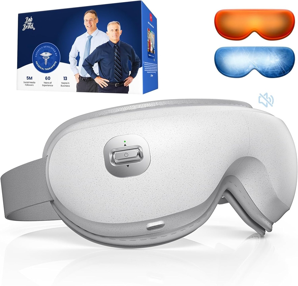 Bob and Brad Ultra Quiet Eye Massager with Heat and Cooling Gel Mask, Zero Pro Eye Massage
