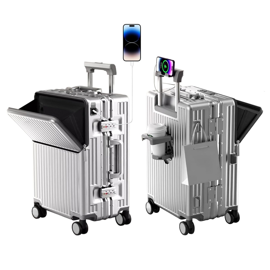 AIWEINY Suitcase Carry-on Luggage Spring-Summer Travel Airline Approved with TSA Lock 360??