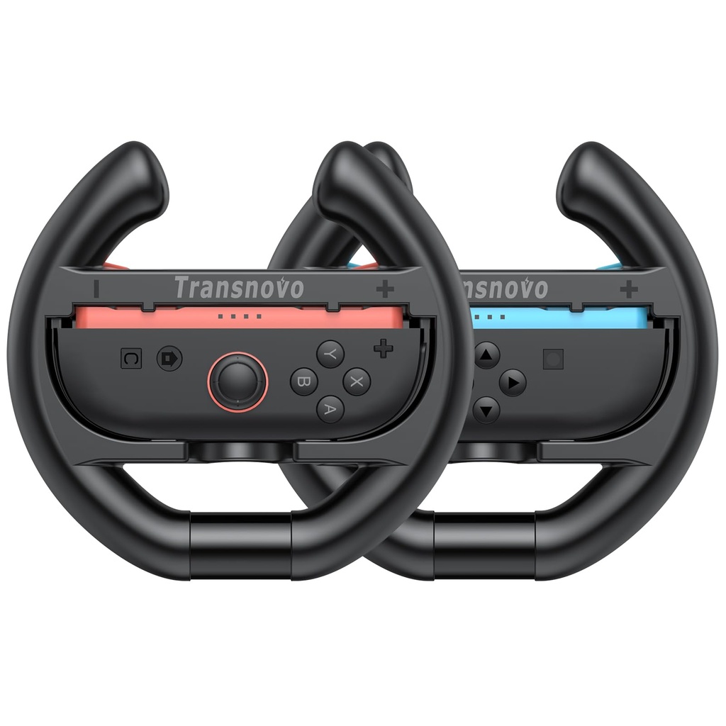 Steering Wheels Compatible with Nintendo Switch 2 Joy-Cons, TRANSNOVO Controller Racing Whe
