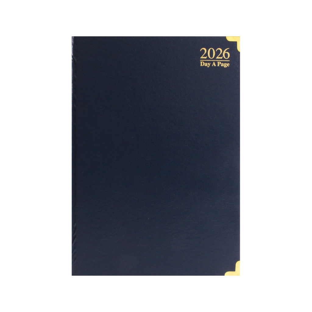 ZYBUX - A4-2026 Diary Day a Page with Half Page Saturday and Sunday (Navy Blue)